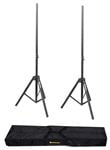 Odyssey LTS2X2B Tripod Speaker Stands and Bag Front View
